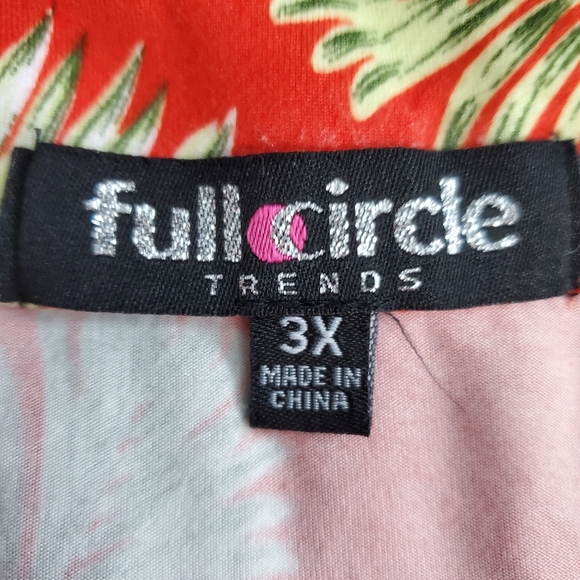 Full Circle Trends Tropical Tie Waist Shirt - Picture 7 of 9